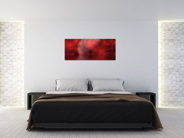 Slika - Mjesec na vodenoj površini (120x50 cm)