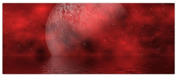 Slika - Mjesec na vodenoj površini (120x50 cm)