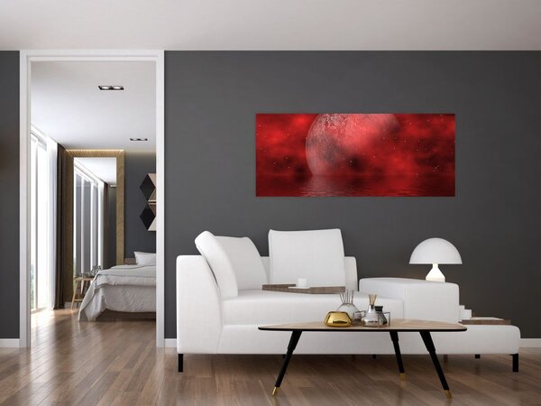 Slika - Mjesec na vodenoj površini (120x50 cm)