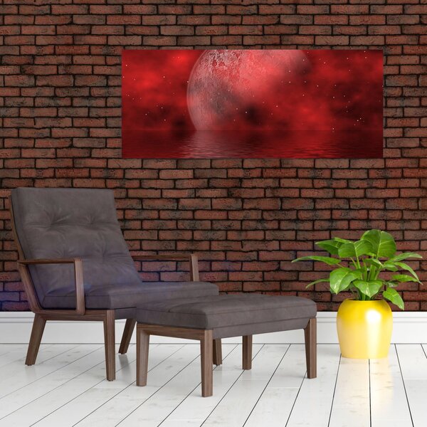 Slika - Mjesec na vodenoj površini (120x50 cm)