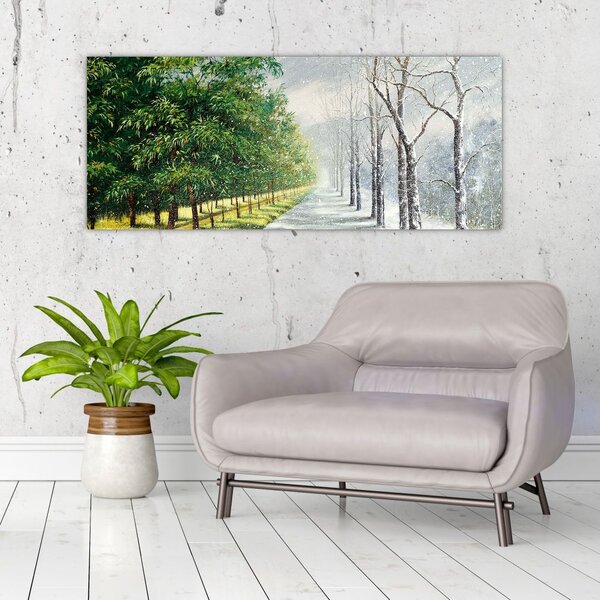 Slika - Zima ili ljeto (120x50 cm)