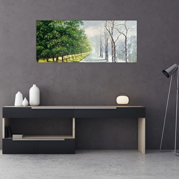 Slika - Zima ili ljeto (120x50 cm)