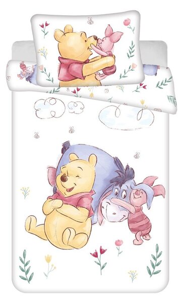 Pamučna dječja posteljina za dječji krevetić 100x135 cm Winnie the Pooh "Pooh Hugs" – Jerry Fabrics