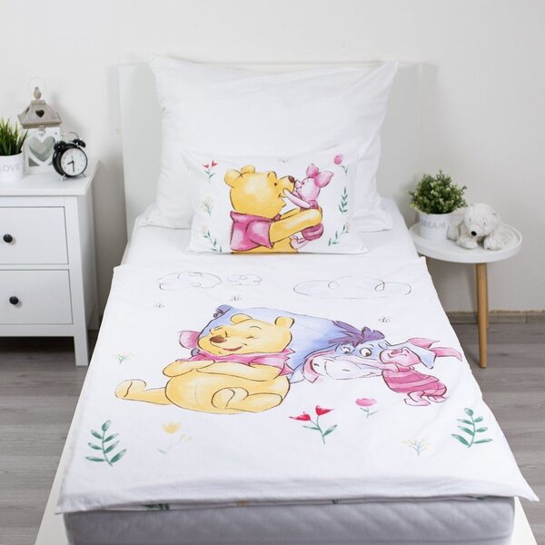 Pamučna dječja posteljina za dječji krevetić 100x135 cm Winnie the Pooh "Pooh Hugs" – Jerry Fabrics