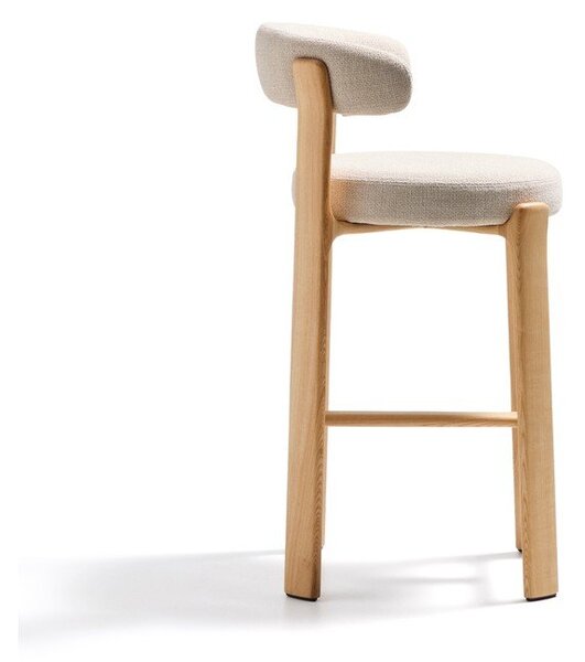 Bež/u svijetloj prirodnoj boji barska stolica od čvrste jeseni (visine sjedala 75 cm) Granite – Kave Home