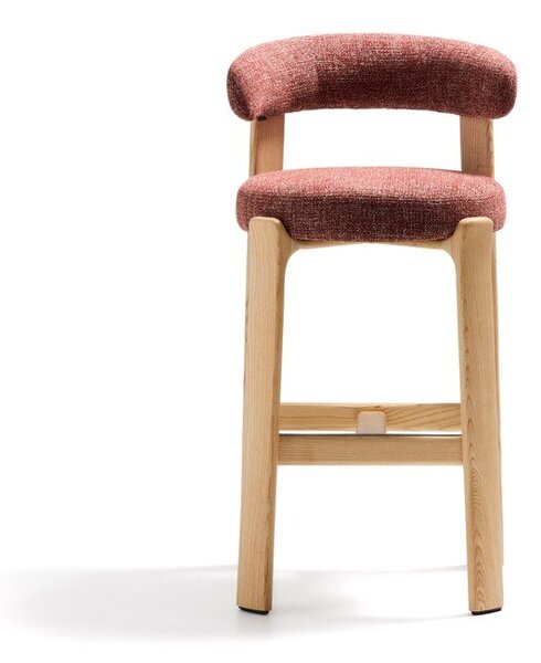 Barska stolica od čvrste jeseni boja terakote/u svijetloj prirodnoj boji (visine sjedala 75 cm) Granite – Kave Home