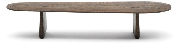 Tamno smeđi stolić za kavu od punog hrasta 64x146 cm Pirita – Kave Home