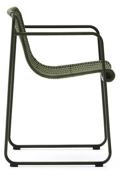 Zelena metalna vrtna stolica Maurina – Kave Home