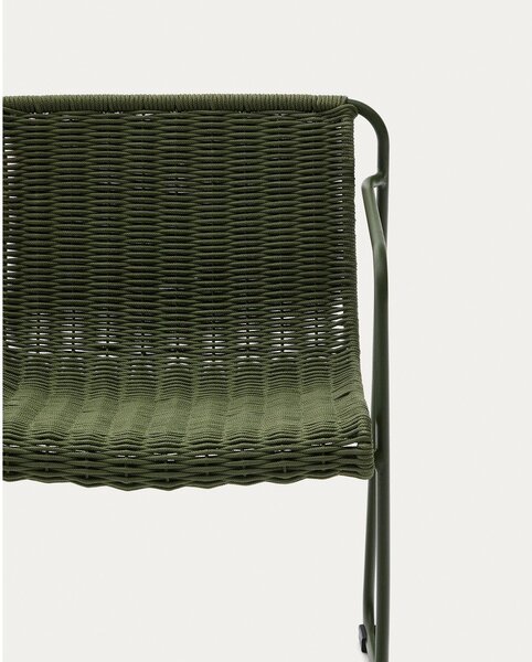 Zelena metalna vrtna stolica Maurina – Kave Home