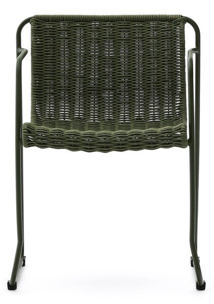 Zelena metalna vrtna stolica Maurina – Kave Home