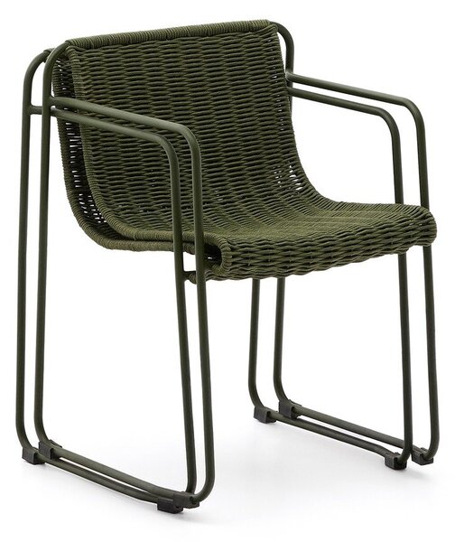 Zelena metalna vrtna stolica Maurina – Kave Home