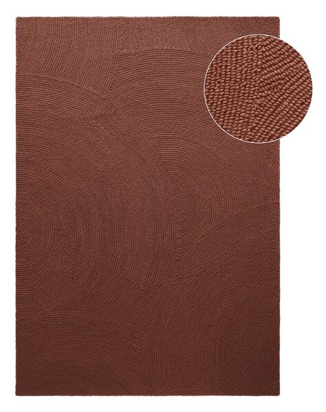 Ciglasti ručno rađen vunen tepih 80x150 cm Calmio – Hanse Home