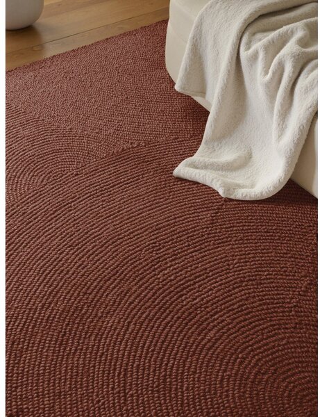 Ciglasti ručno rađen vunen tepih 80x150 cm Calmio – Hanse Home