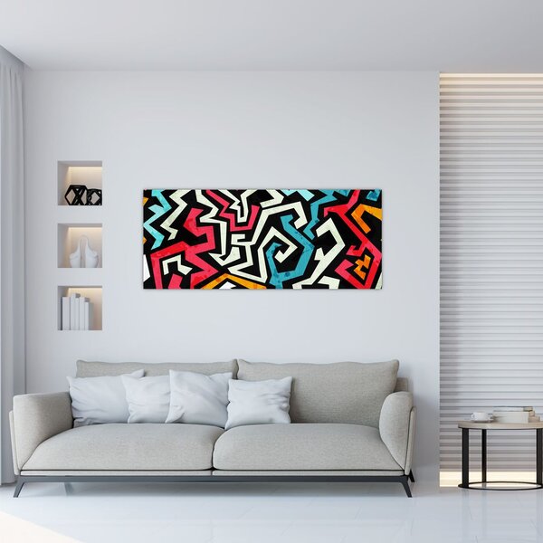 Slika grafičke apstrakcije (120x50 cm)