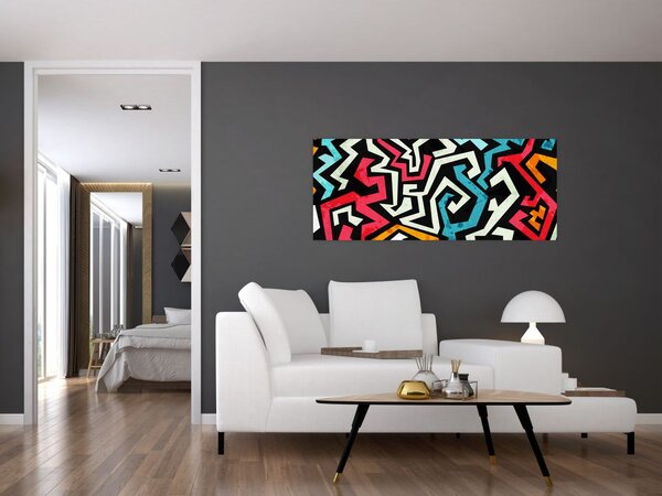 Slika grafičke apstrakcije (120x50 cm)