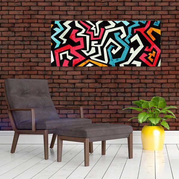 Slika grafičke apstrakcije (120x50 cm)