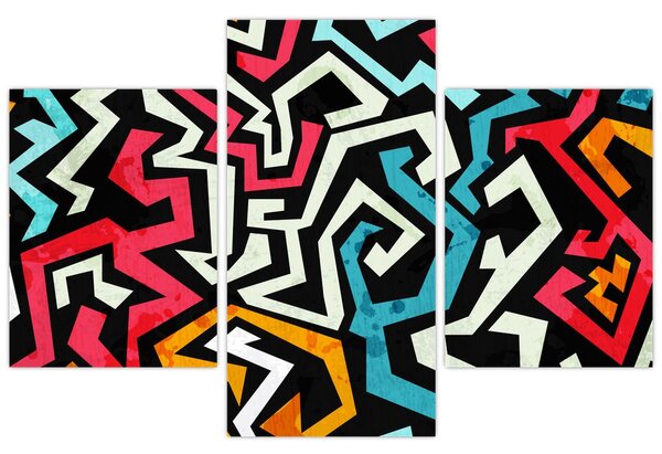 Slika grafičke apstrakcije (90x60 cm)