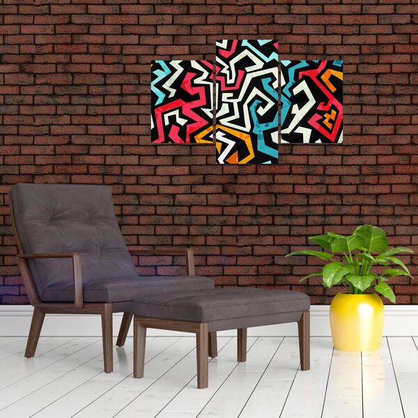 Slika grafičke apstrakcije (90x60 cm)