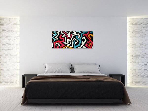 Slika grafičke apstrakcije (120x50 cm)