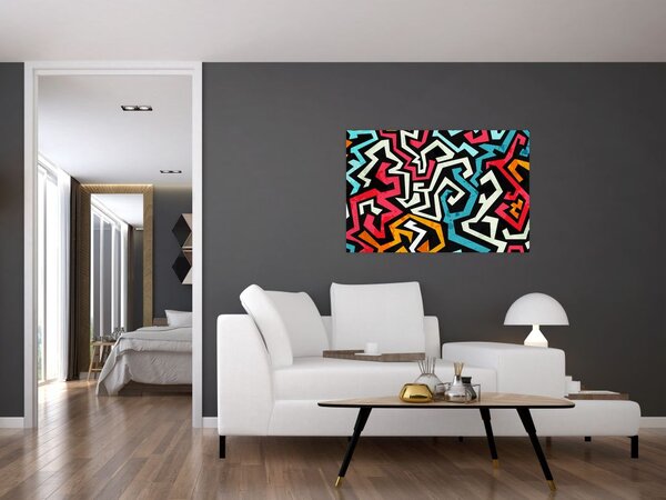Slika grafičke apstrakcije (90x60 cm)
