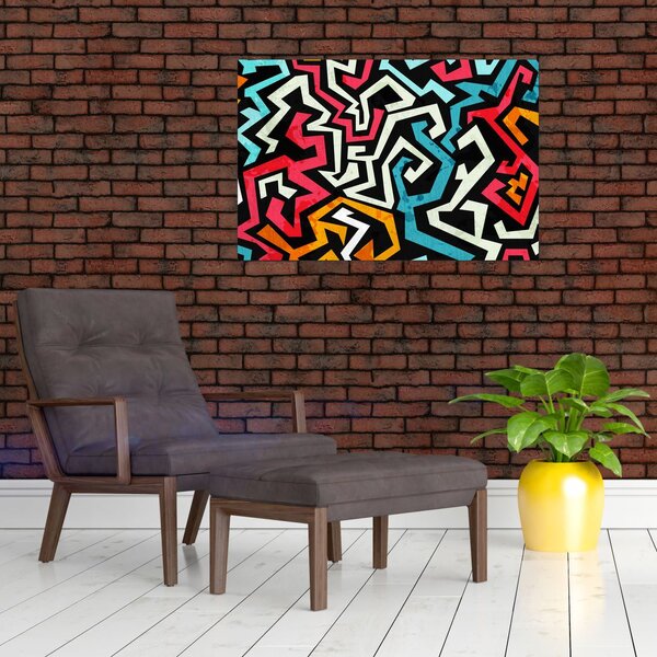 Slika grafičke apstrakcije (90x60 cm)