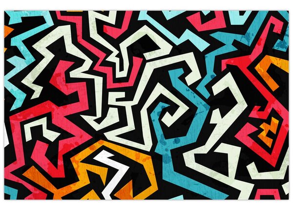 Slika grafičke apstrakcije (90x60 cm)