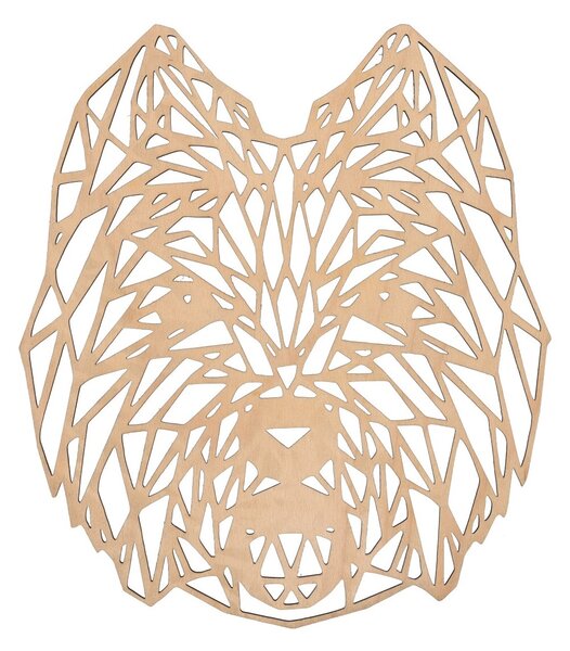 AtmoWood Drvena geometrijska slika - Westi terijer 30 cm Boja: Přírodní
