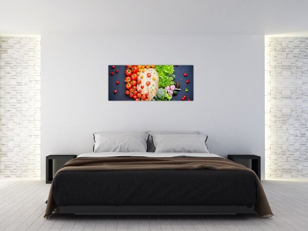 Slika - Stol pun povrća (120x50 cm)