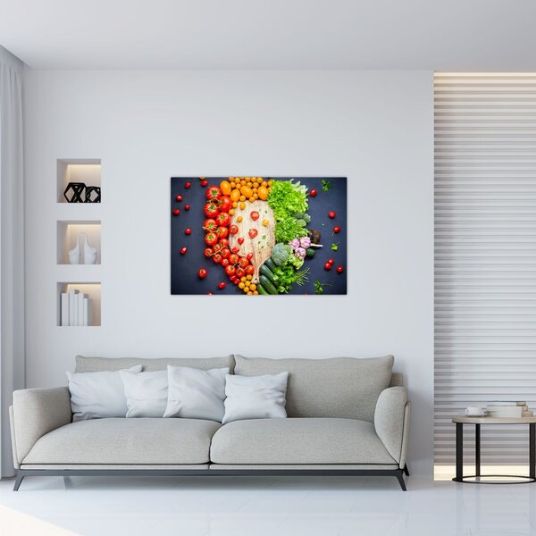 Slika - Stol pun povrća (90x60 cm)