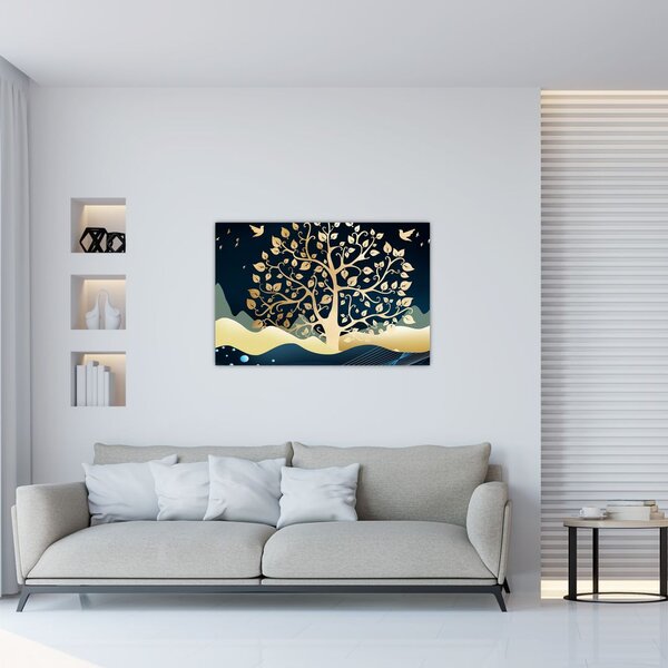 Slika zlatnog stabla (90x60 cm)