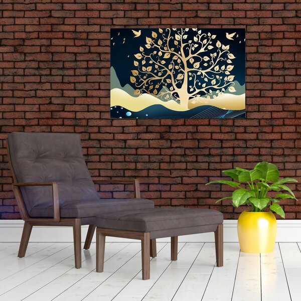 Slika zlatnog stabla (90x60 cm)