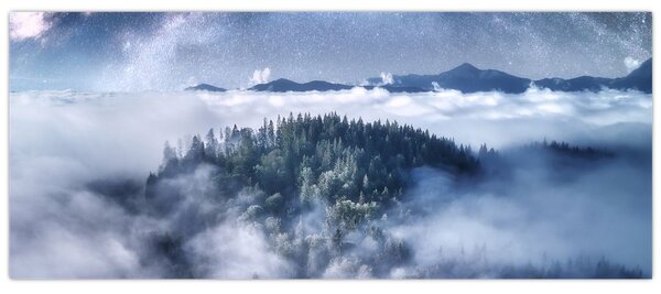 Slika šume u magli (120x50 cm)
