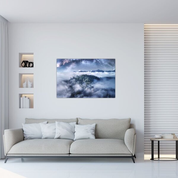 Slika šume u magli (90x60 cm)