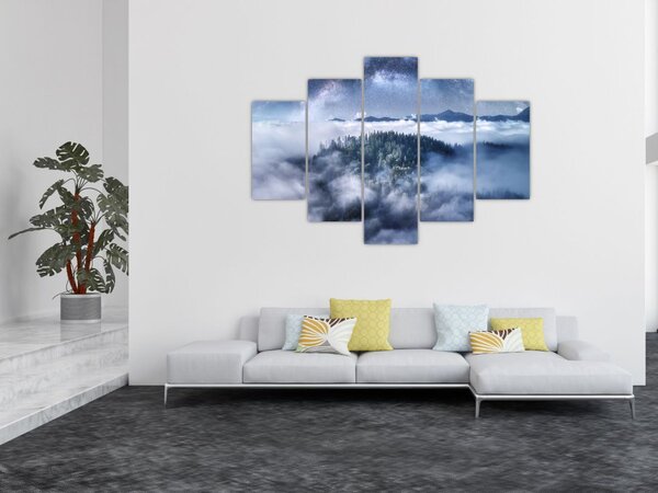 Slika šume u magli (150x105 cm)