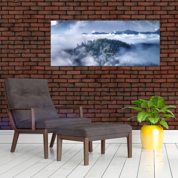 Slika šume u magli (120x50 cm)