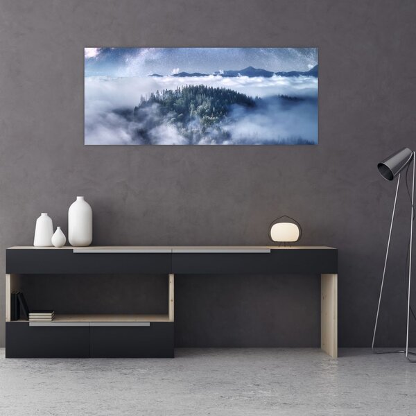 Slika šume u magli (120x50 cm)