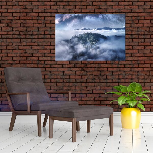 Slika šume u magli (90x60 cm)