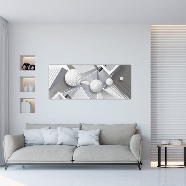 Geometrijska apstraktna slika (120x50 cm)