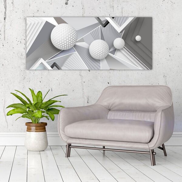 Geometrijska apstraktna slika (120x50 cm)