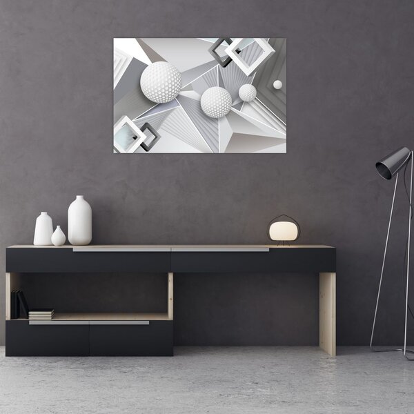 Geometrijska apstraktna slika (90x60 cm)