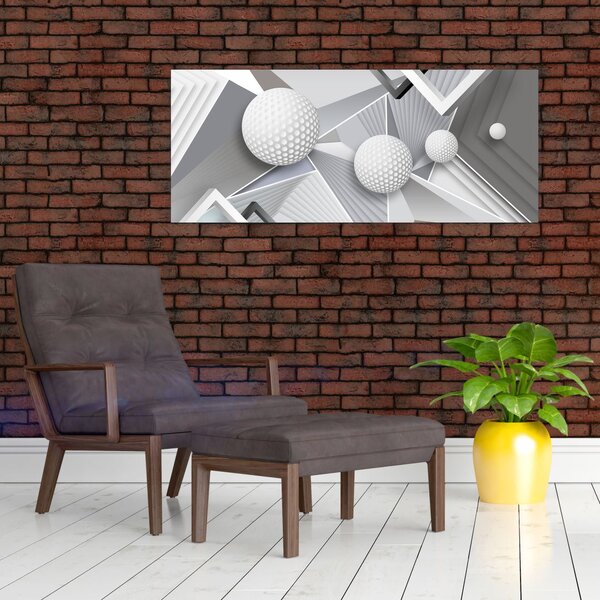 Geometrijska apstraktna slika (120x50 cm)