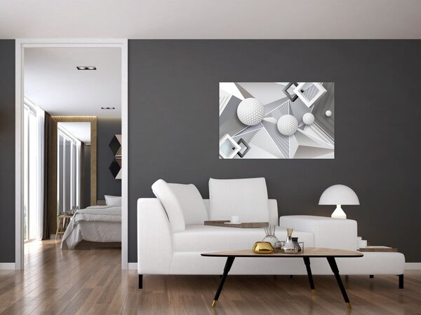 Geometrijska apstraktna slika (90x60 cm)