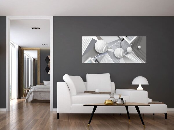 Geometrijska apstraktna slika (120x50 cm)