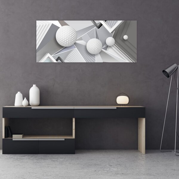 Geometrijska apstraktna slika (120x50 cm)