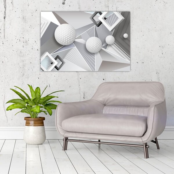 Geometrijska apstraktna slika (90x60 cm)