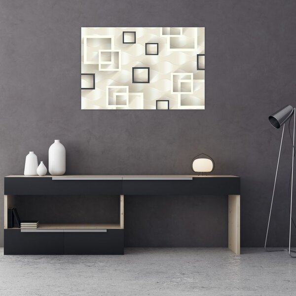 Geometrijska apstraktna slika (90x60 cm)