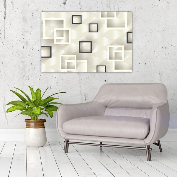 Geometrijska apstraktna slika (90x60 cm)