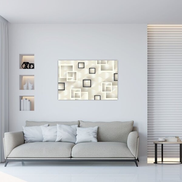 Geometrijska apstraktna slika (90x60 cm)