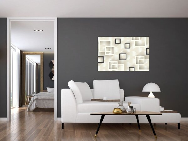Geometrijska apstraktna slika (90x60 cm)