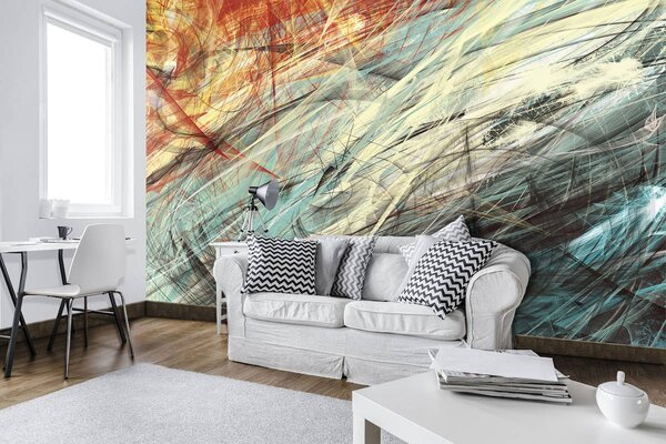 Foto tapeta - Pastelna apstrakcija (152,5x104 cm)